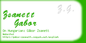 zsanett gabor business card